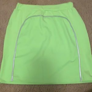 Neon green skirt